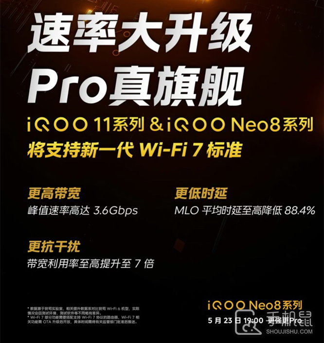 iQOO Neo8全系支持新一代Wi-Fi 7，更低的延时更强的抗干扰能力